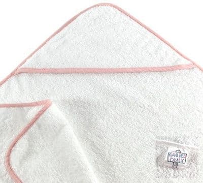 Babies Only Super-Soft Baby Hooded Towel Pink