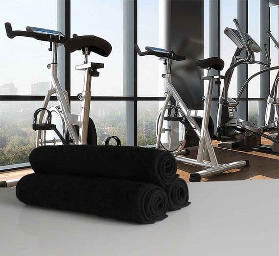 Great Quality 500gsm, Bana Kuru Gym/Sweat Towel in Black
