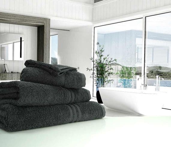 Great Quality Blue Label, 500gsm Bath Sheet in  Charcoal Grey