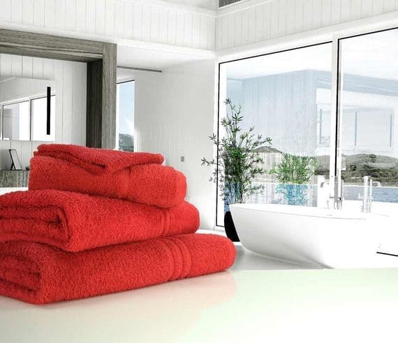 Great Quality Blue Label, 500gsm Hand Towel in Red