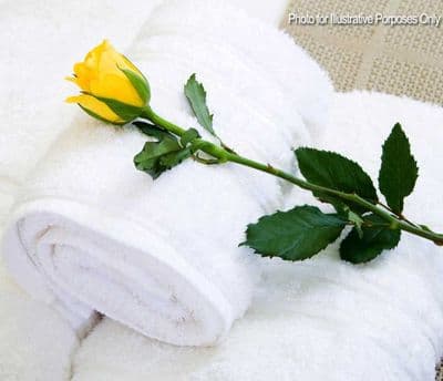 Gym or Sweat Towels Full Size 30 x 100cm in White 360gsm