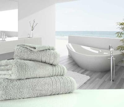 Luxurious linenHall, 650gsm Bath Towel in Silver Grey