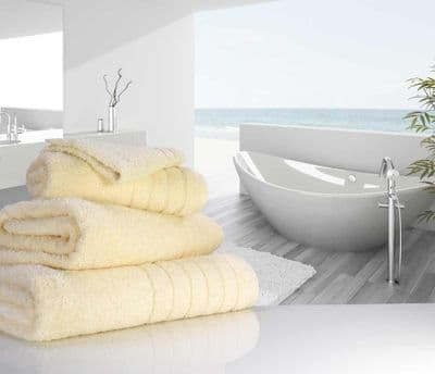 Luxurious linenHall, 650gsm Face Cloth in Cream