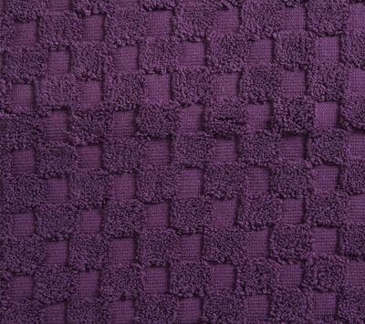 Luxurious linenHall, 850gsm 100% Cotton Reversible Bath Mat in Aubergine