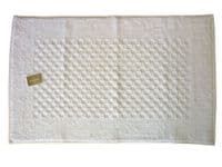 Luxurious linenHall, 850gsm 100% Cotton Reversible Bath Mat in White