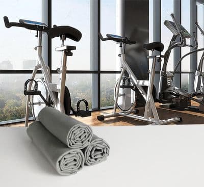 Microfibre Gym or Sweat Towels 30cm x 100cm in Charcoal