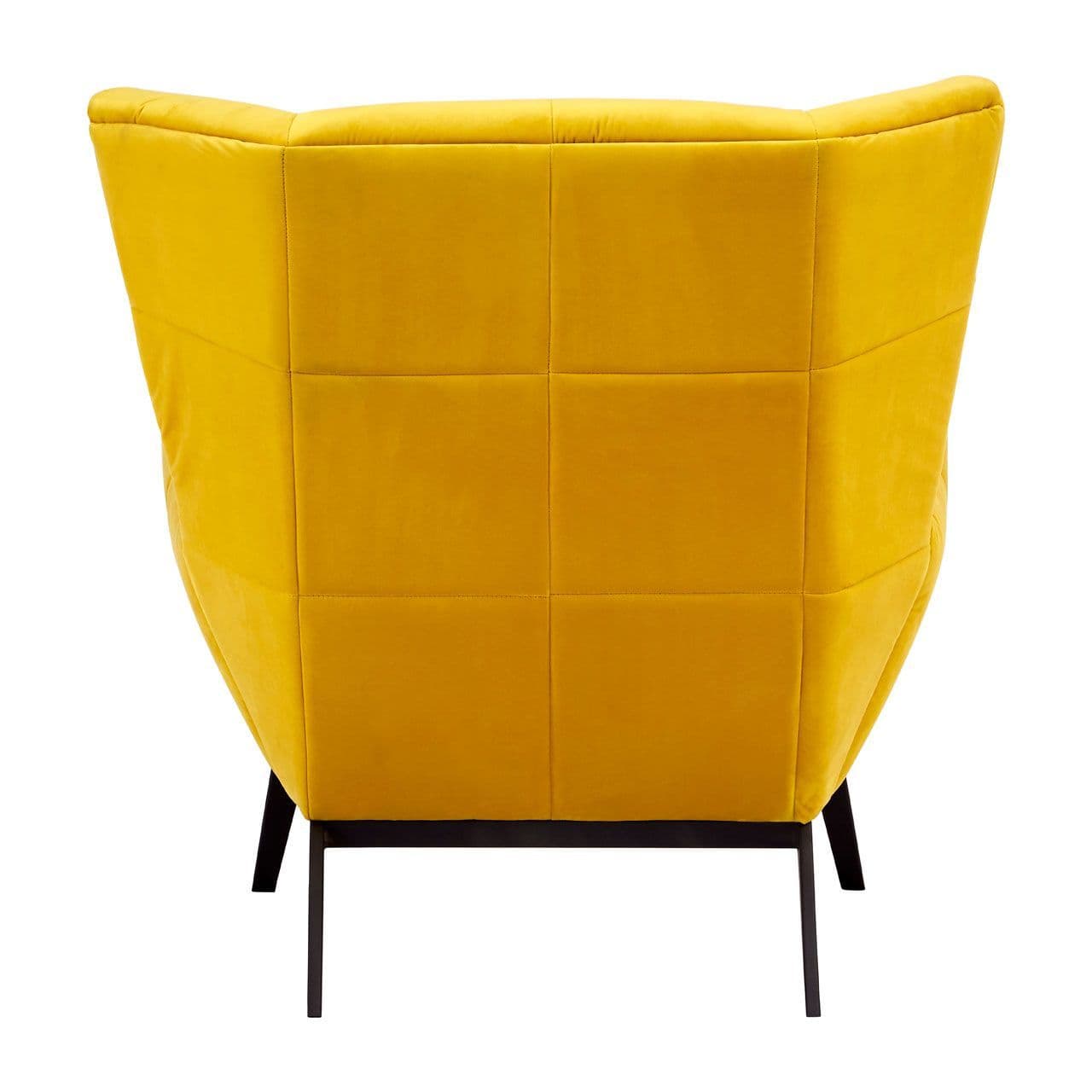 Angular Yellow Velvet Armchair