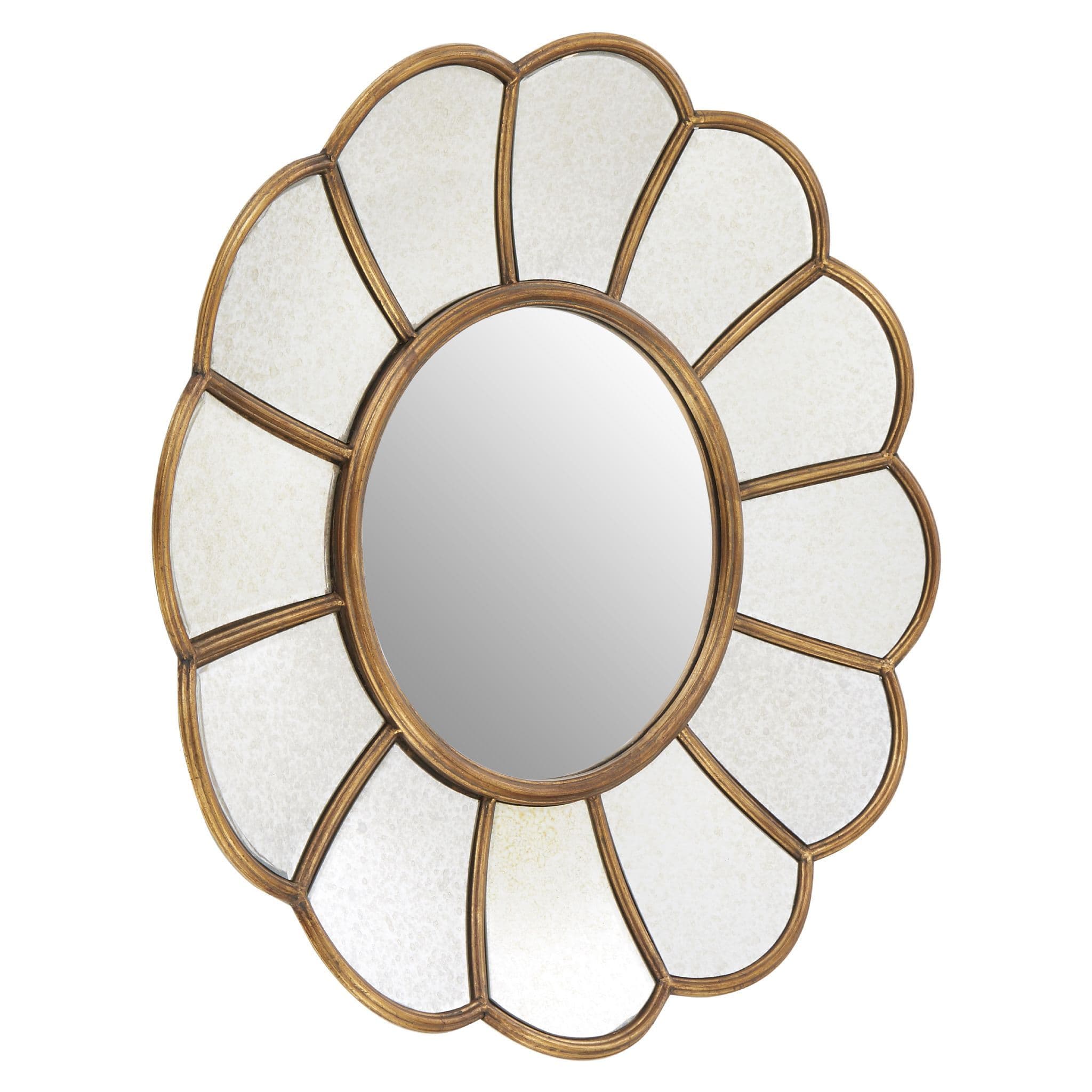 Curved Flower Wall Mirror
