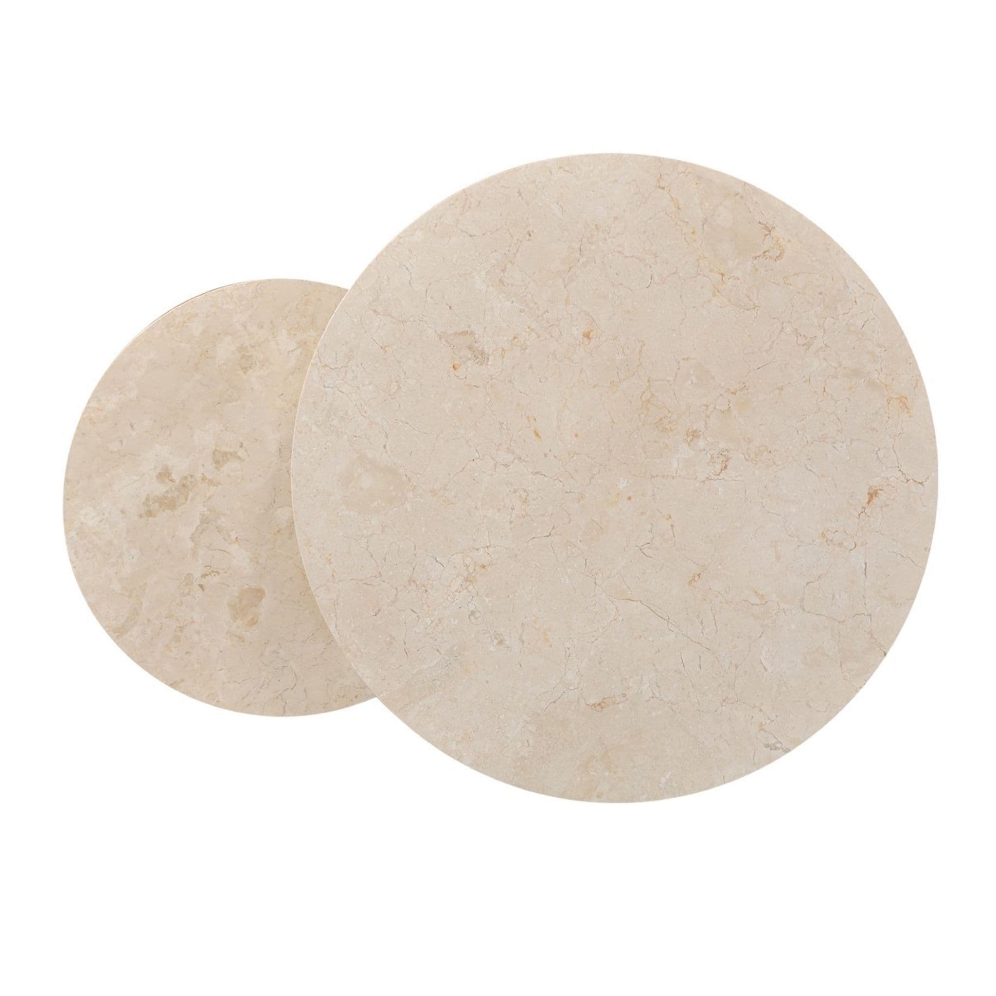 Gold and Cream Marble Coffee Table Set