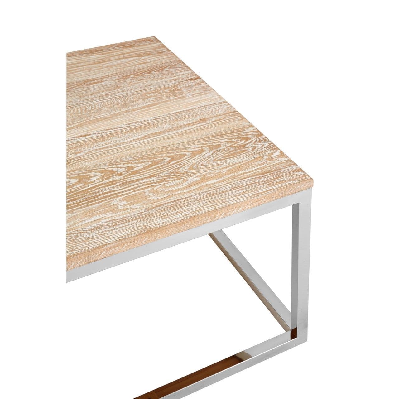 Oak and Metal Coffee Table