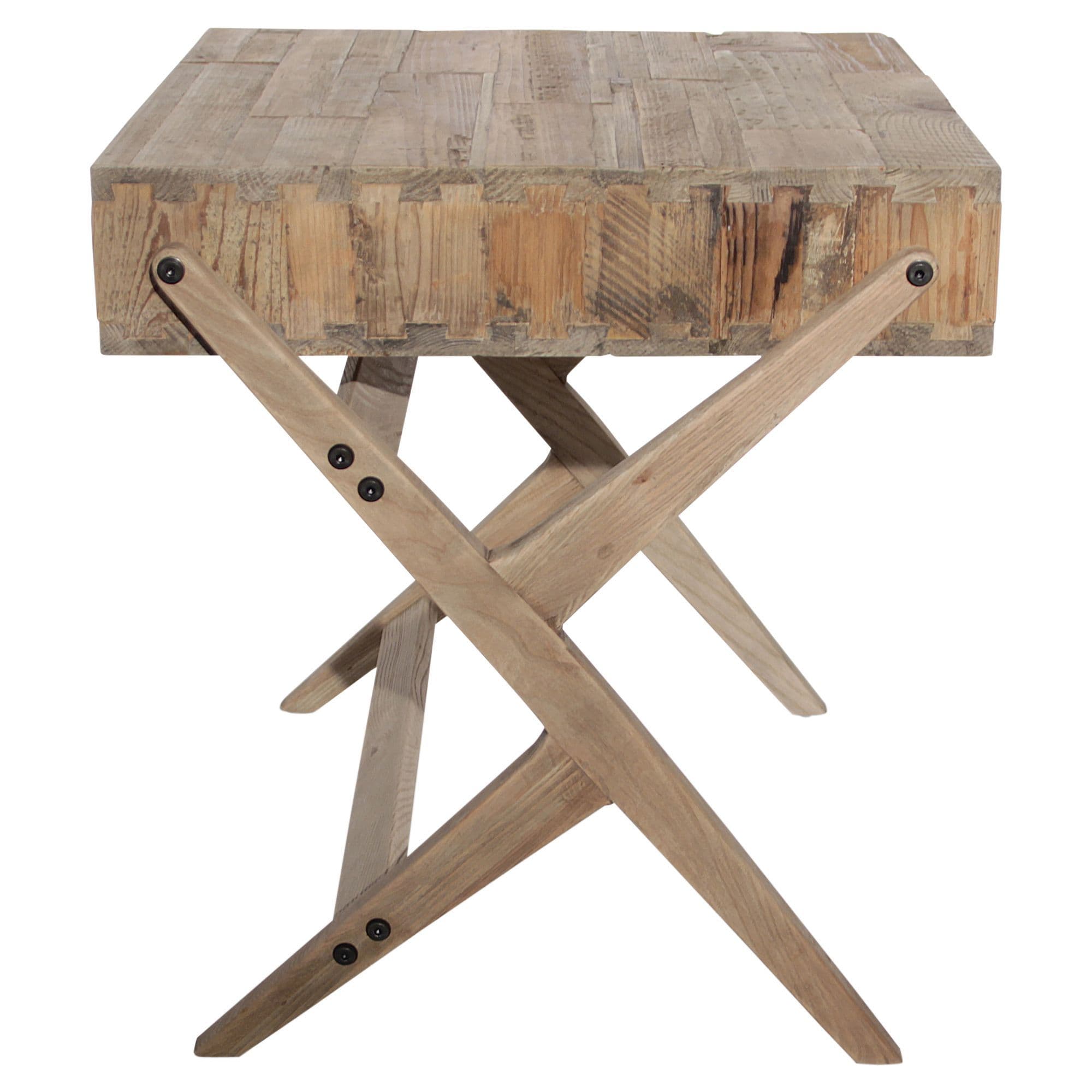 Rustic Reclaimed Pine Side Table