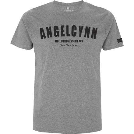 "Angelcynn Live Free" T-Shirt - Mid Grey