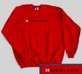 "English" England Sweatshirt - Red