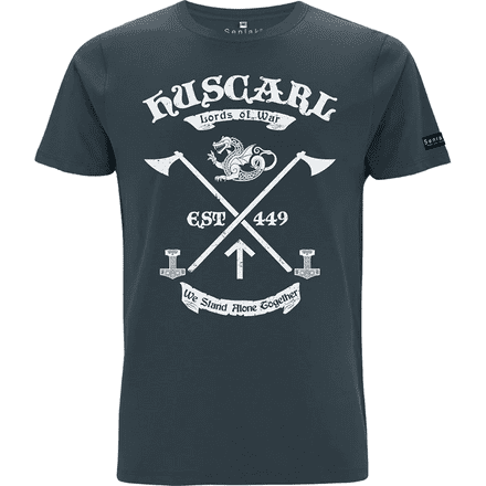"Huscarl Lords of War" T-Shirt - India Ink Grey