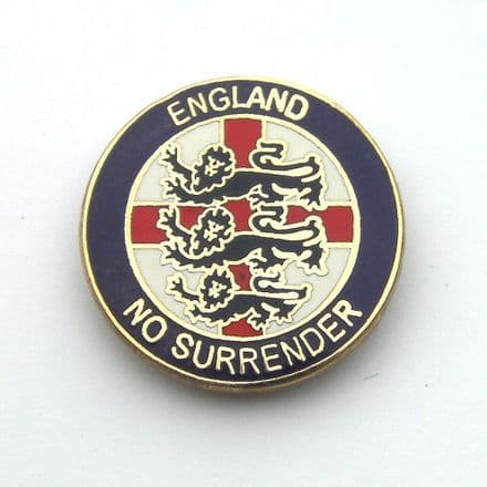 "No Surrender" England Badge - Blue