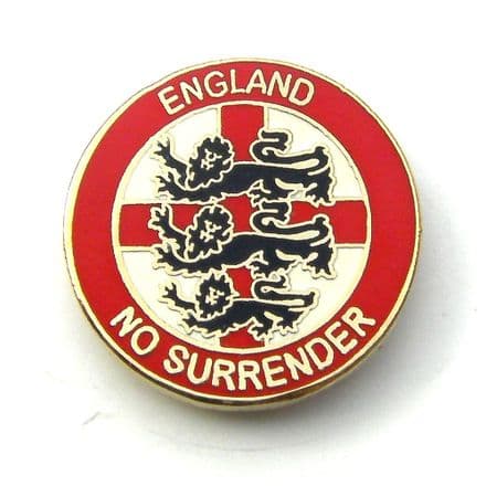 "No Surrender" England Badge - Red