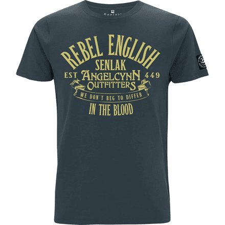 "Rebel English" T-Shirt - India Ink Grey