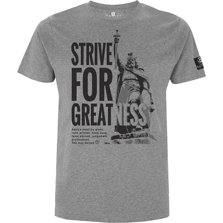 "Strive For Greatness" T-Shirt - Mid Heather Grey