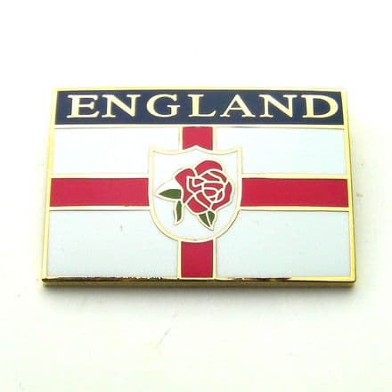 England Badge - St George Cross, Rose and Shield