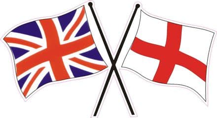 England "Flags" Car Bumper Sticker