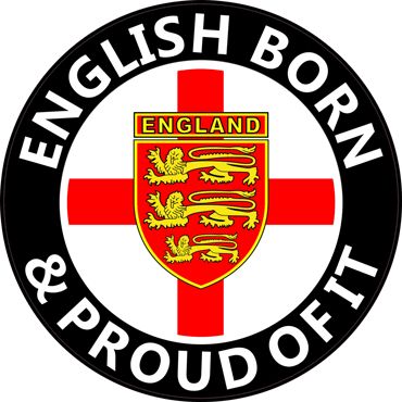 England Rear Window Car Sticker - English Born and Proud Of It