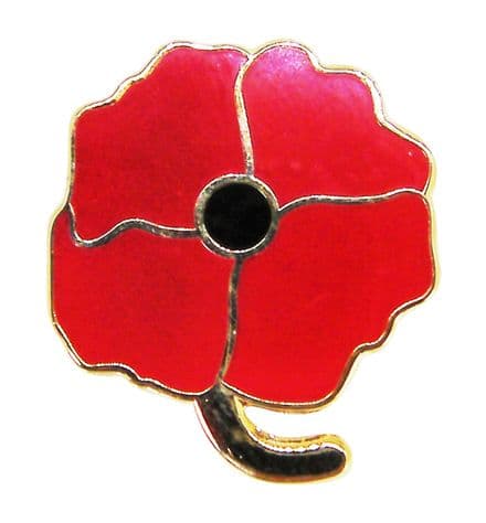 Four Petal Poppy Lapel Brouch Badge