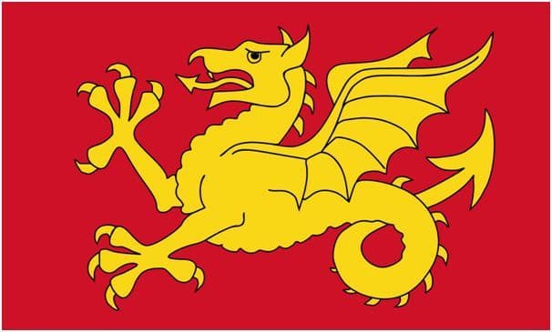 Wessex Regional Flag - 5ft x 3ft polyester flag with metal eyelets