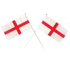 Plastic St George Handwaving Flag 11" x 8"