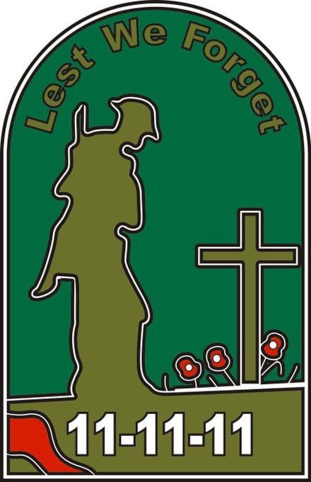 Poppy Car Sticker "Lest We Forget 11.11.11"