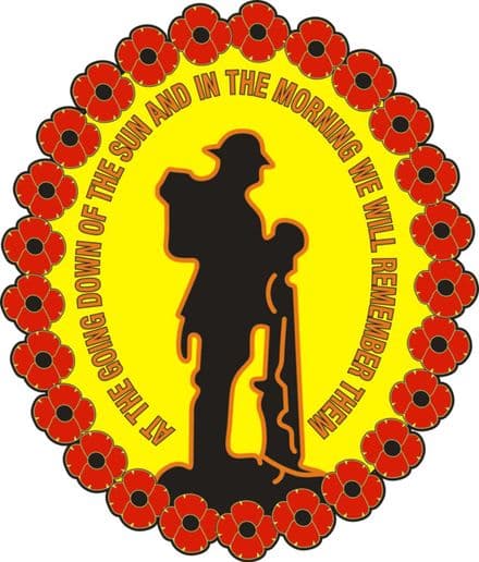 Poppy Car Window Sticker "We Will Remember Them"