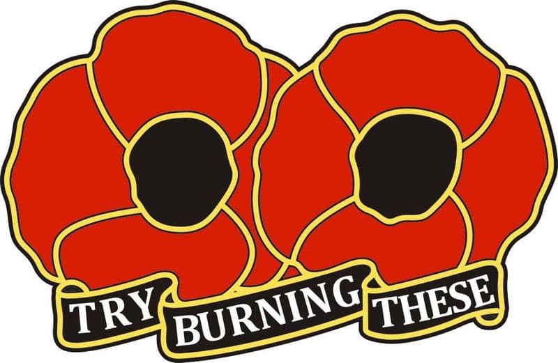 Poppy Day Car Window Sticker -