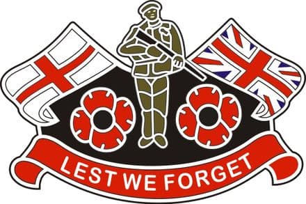 Poppy Sticker - England Flag and Union Jack