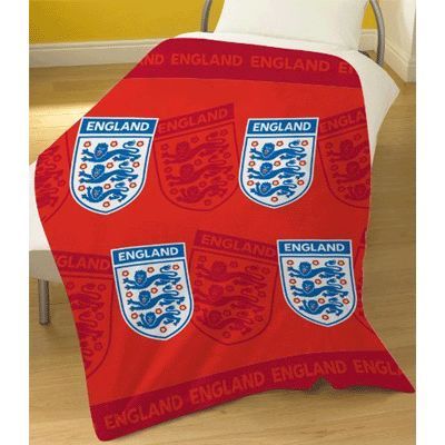 Red Motif England Fleece Blanket