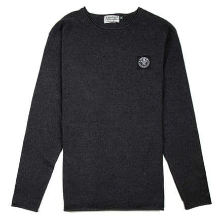 Senlak "Atwell" Crew Neck Sweater - Charcoal