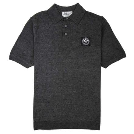 Senlak "Barnum" Knitted Polo - Grey Marl