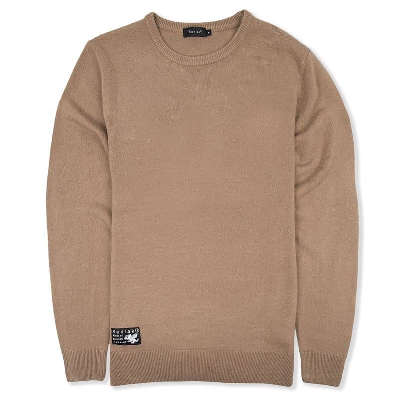 Anglo-Saxon Rebel English Crew Neck Jumper - Taupe