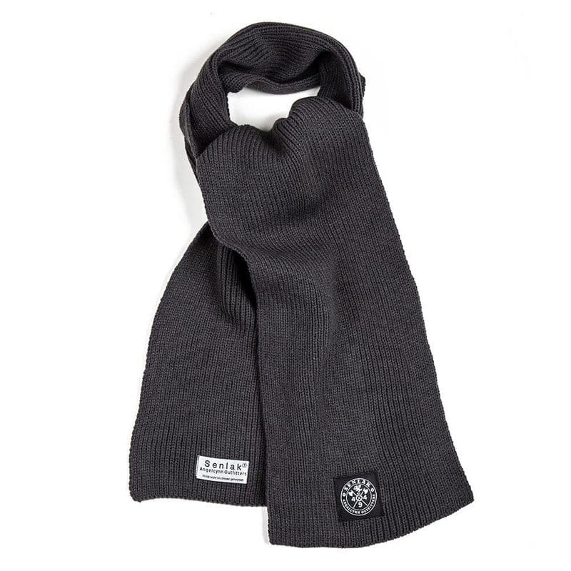 Senlak Heavy Knit Scarf - Charcoal
