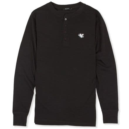 Senlak Henley Longsleeve T-Shirt - Black