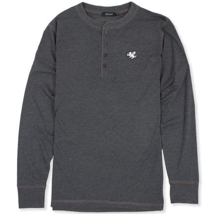 Senlak Henley Longsleeve T-Shirt - Dark Grey