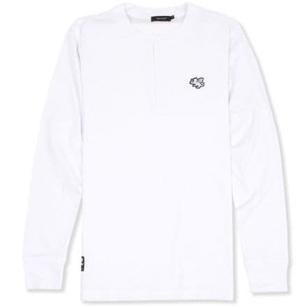 Senlak Henley Longsleeve T-Shirt - White