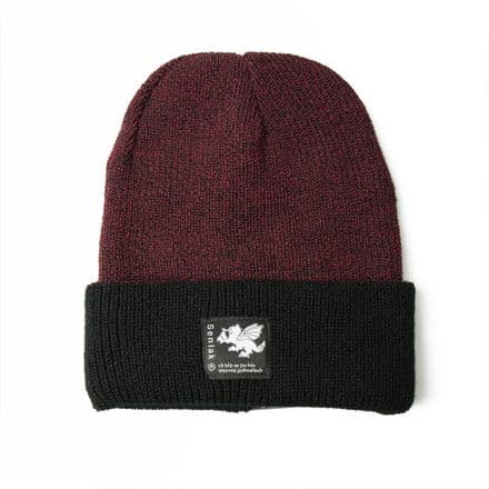 Senlak Heritage Beanie - Antique Burgundy and Black
