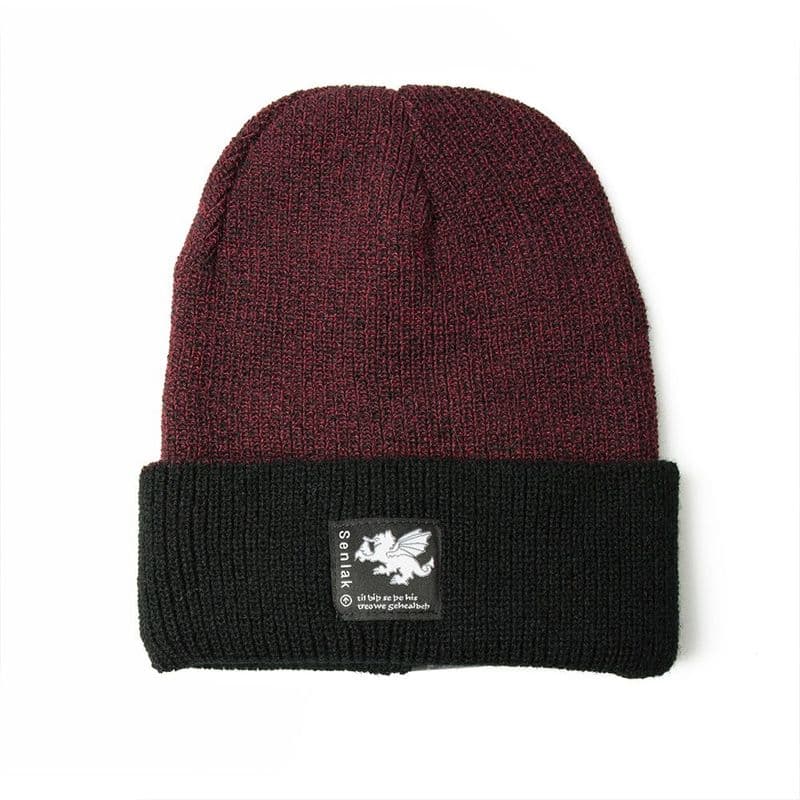Senlak Anglo-Saxon Beanie - Antique Burgundy and Black