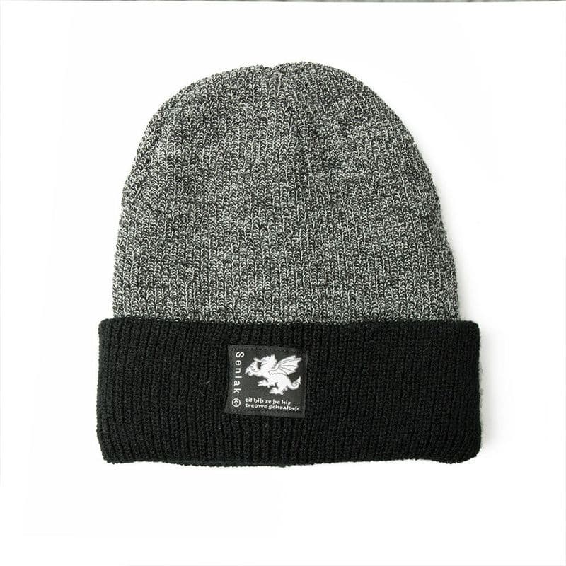 Senlak Heritage Anglo-Saxon Beanie - Antique Grey and Black