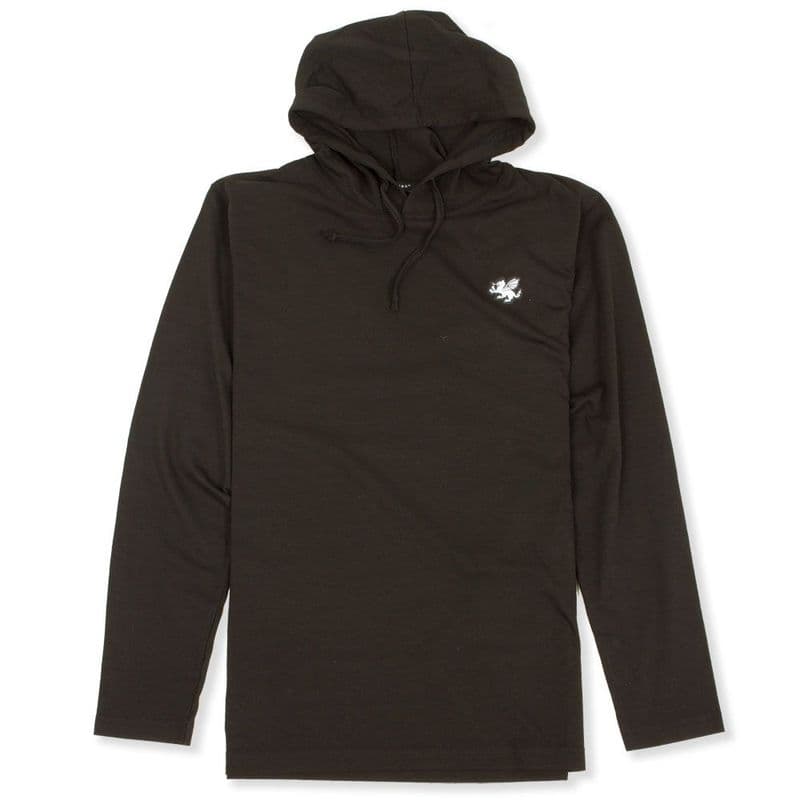 Senlak Hooded Longsleeve T-Shirt - Black