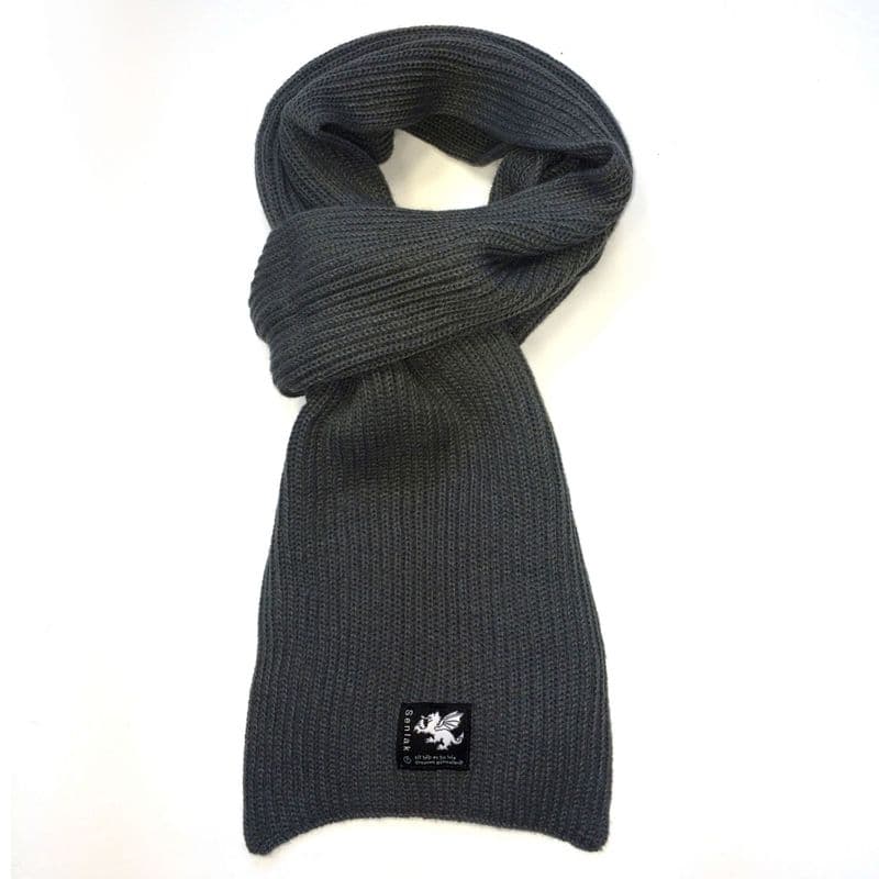 Senlak Grey Knitted Scarf