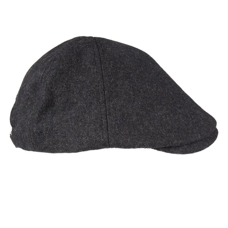 Senlak Melton Wool Flat Cap - Charcoal Marl