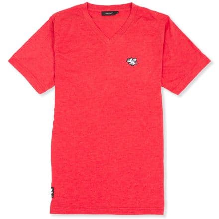Senlak V-Neck Triblend Logo T-shirt - Red