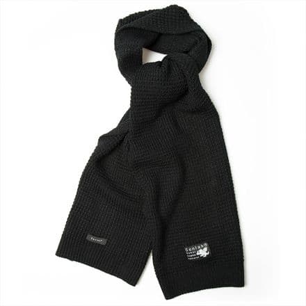 Senlak Waffle Knit Scarf - Black