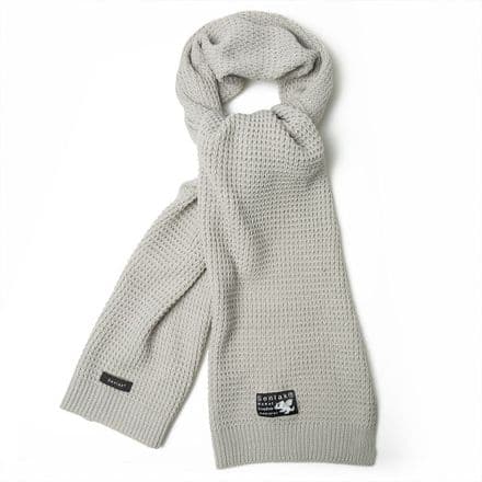 Senlak Waffle Knit Scarf - Light Grey