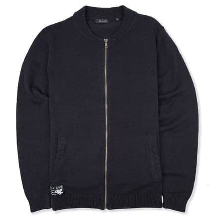 Senlak Zip Cardigan - Dark Navy